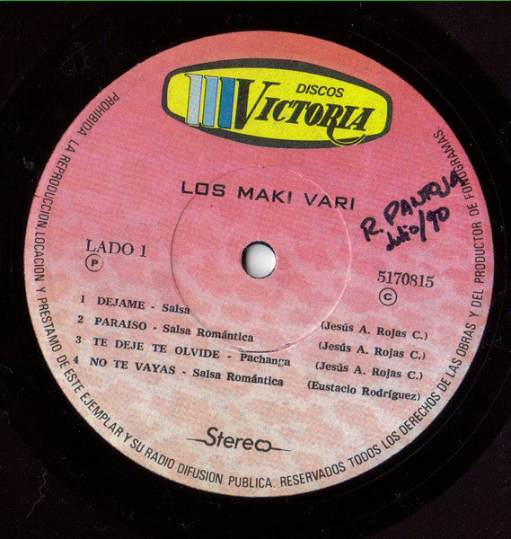 Los Maki Vari : Los Maki Vari (LP, Album)