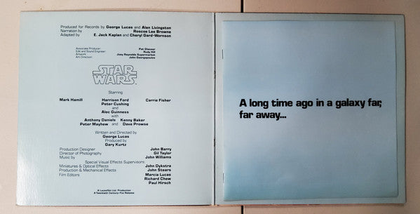 The Original Star Wars Cast With Narration By Roscoe Lee Brown : The Story Of Star Wars (LP, Album, Pit)