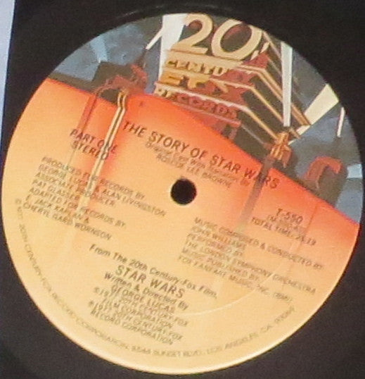 The Original Star Wars Cast With Narration By Roscoe Lee Brown : The Story Of Star Wars (LP, Album, Pit)