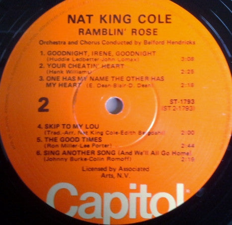 Nat King Cole : Ramblin' Rose (LP, Album, RE, Red)