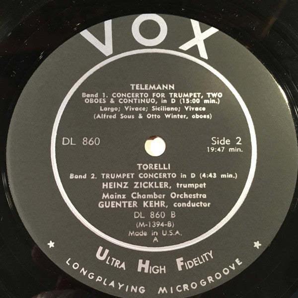 Heinz Zickler & Herbert Thal : The Baroque Trumpet (LP)