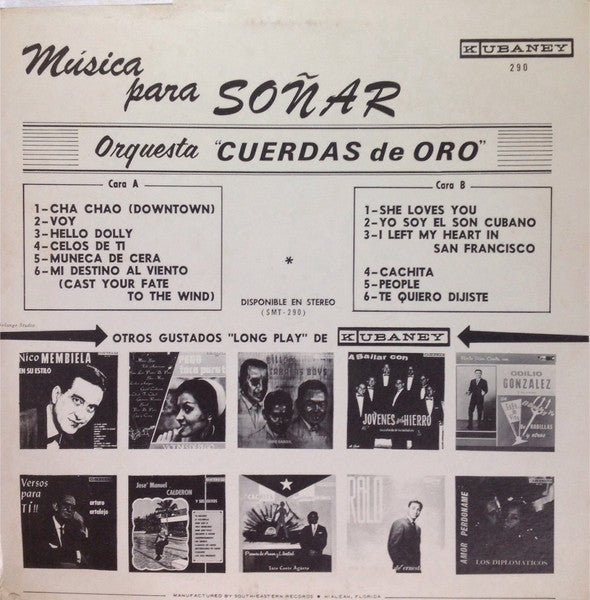 Orquesta Cuerdas De Oro : Musica Para Soñar (LP, Mono)