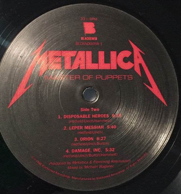 Metallica : Master Of Puppets (LP, Album, RE, RM, 180)
