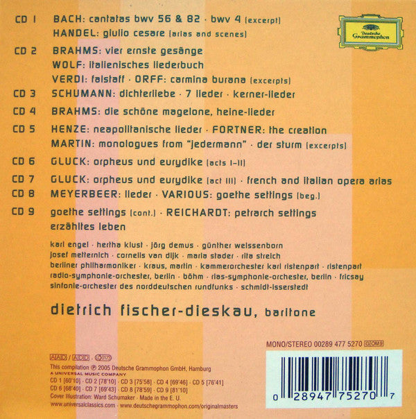 Dietrich Fischer-Dieskau : Early Recordings On Deutsche Grammophon (9xCD, Mono, RM + Box, Comp, RE)