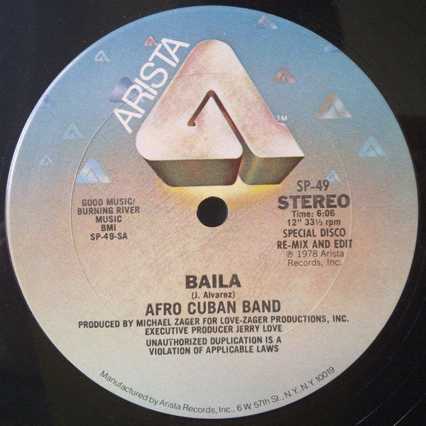 Afro Cuban Band* : Baila / The Moon Is The Daughter Of The Devil (12")