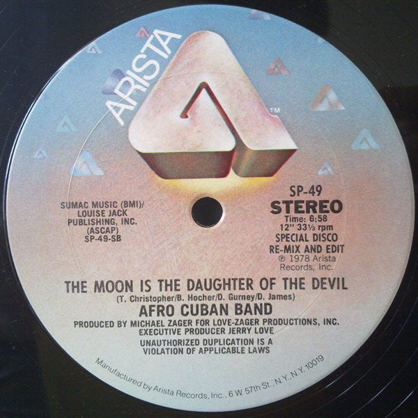 Afro Cuban Band* : Baila / The Moon Is The Daughter Of The Devil (12")