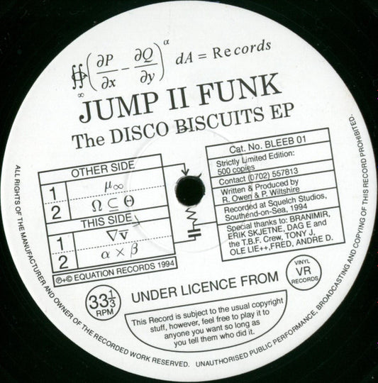 Jump II Funk : The Disco Biscuits EP (12", EP, Ltd, Num)
