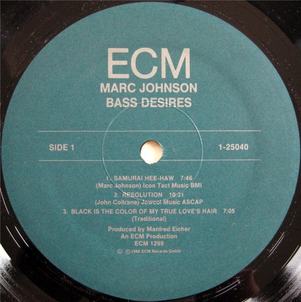 Marc Johnson (2) : Bass Desires (LP, Album)