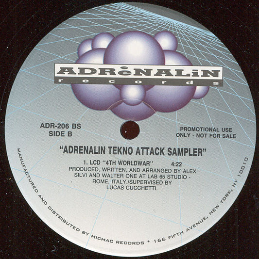Various - Adrenalin Tekno Attack Sampler vinyl record, 12" (Very Good (VG)) | Lulo Records