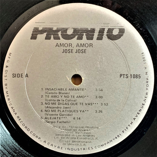 José José : Amor Amor (LP, Album)