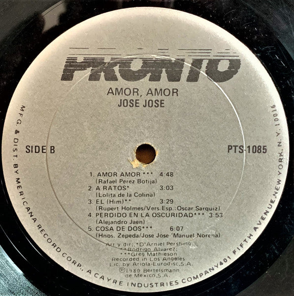 José José : Amor Amor (LP, Album)