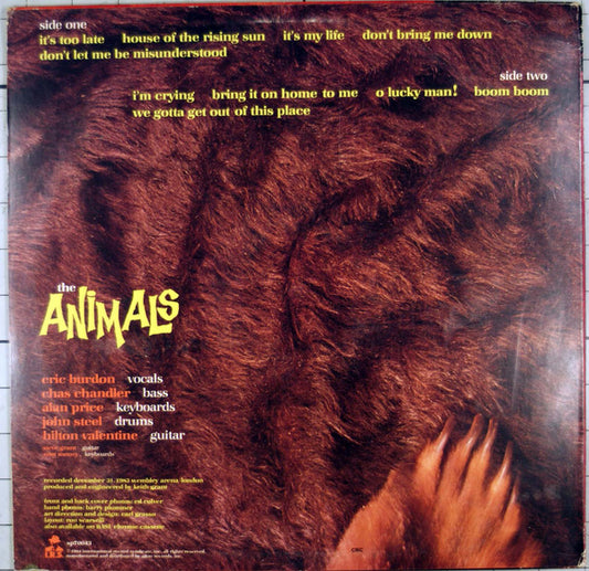 The Animals : Greatest Hits Live!  (LP, Album, Club, CRC)