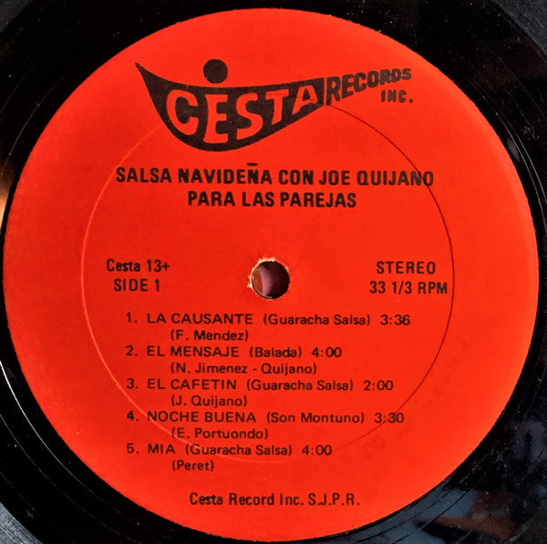 Joe Quijano : Salsa Navideña Con Joe Quijano Para Las Parejas (LP, Album)