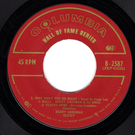 Benny Goodman Sextet : Benny Goodman  (7", EP)