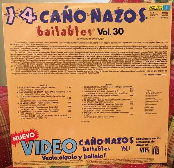 Various : 14 Cañonazos Bailables Vol. 30 (LP, Album)