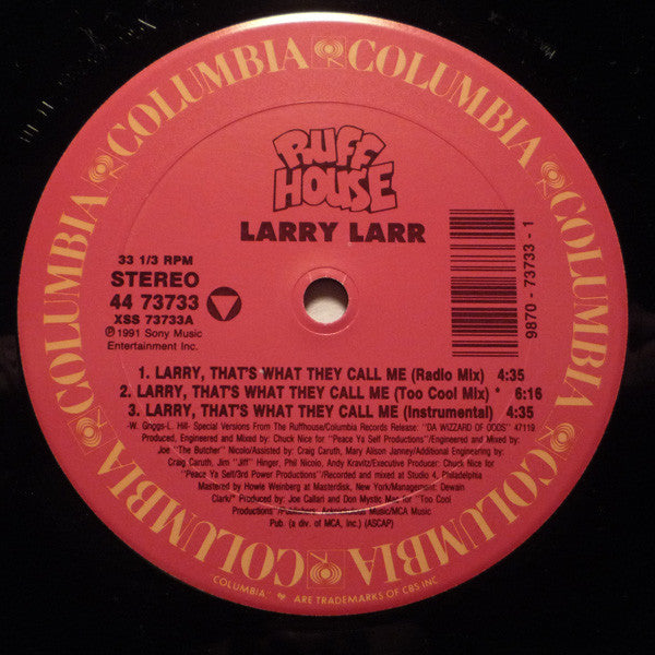 Larry Larr : Larry, That's What They Call Me (12")
