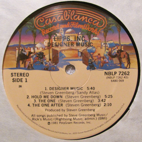 Lipps, Inc. : Designer Music (LP, Album, PRC)