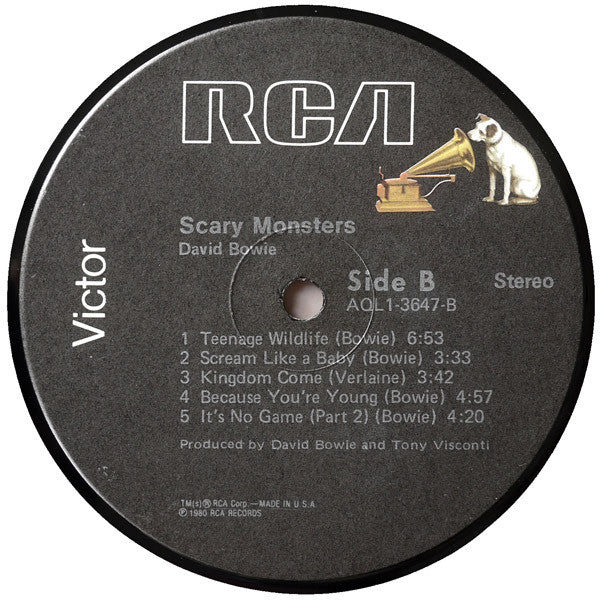 David Bowie : Scary Monsters (LP, Album, Ind)