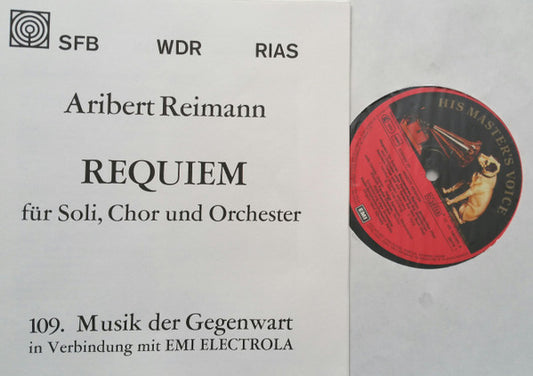 Aribert Reimann, Iulia Várady, Helga Dernesch, Dietrich Fischer-Dieskau, RIAS-Kammerchor, RIAS Symphonie-Orchester Berlin, Gerd Albrecht - Requiem vinyl record, 2xLP (Near Mint (NM or M-)) | Lulo Records