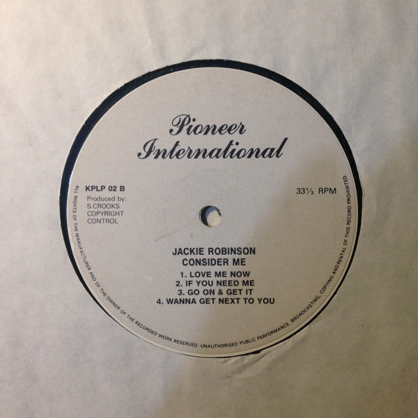 Jackie Robinson (2) : Consider Me (LP, Album)