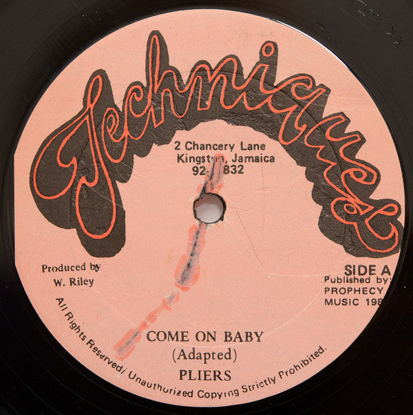 Pliers : Come On Baby (12")