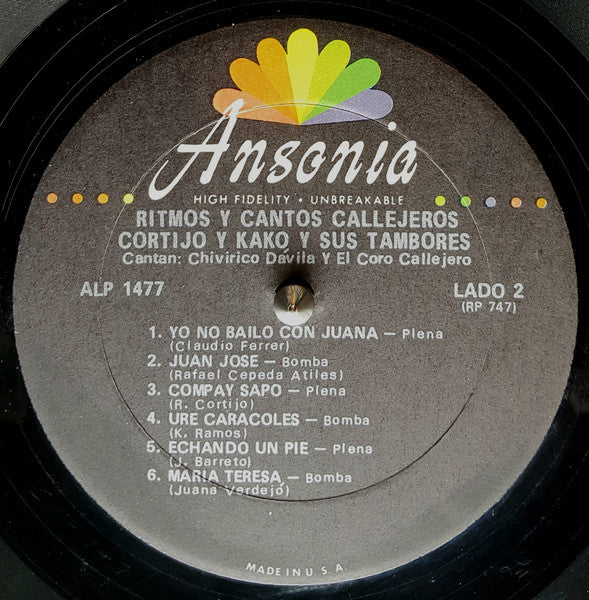 Cortijo Y Kako Y Sus Tambores : Ritmos Y Cantos Callejeros (LP, Album)