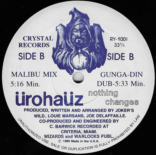 Ürohaüz - Nothing Changes vinyl record, 12" (Very Good (VG)) | Lulo Records