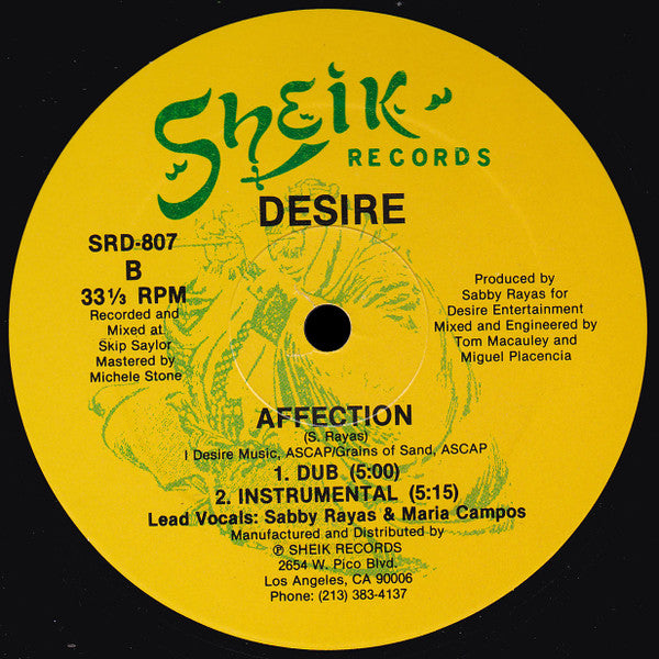 Desire (2) : Affection (12")
