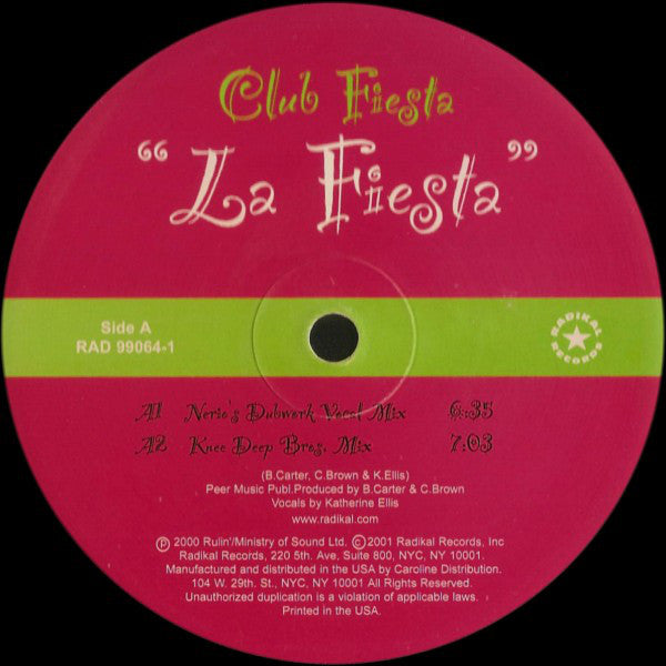 Club Fiesta : La Fiesta (12")