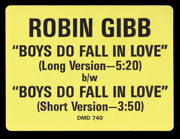 Robin Gibb : Boys Do Fall In Love (12", Maxi, Promo)