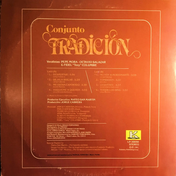 Conjunto Tradición : Conjunto Tradición Vocal Pepe Mora (LP, Album)