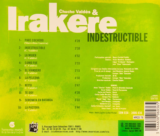 Chucho Valdés & Irakere - Indestructible vinyl record, CD (Near Mint (NM or M-)) | Lulo Records