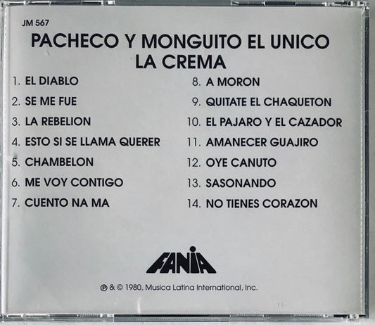 Johnny Pacheco Y Monguito - La Crema vinyl record, CD (Near Mint (NM or M-)) | Lulo Records