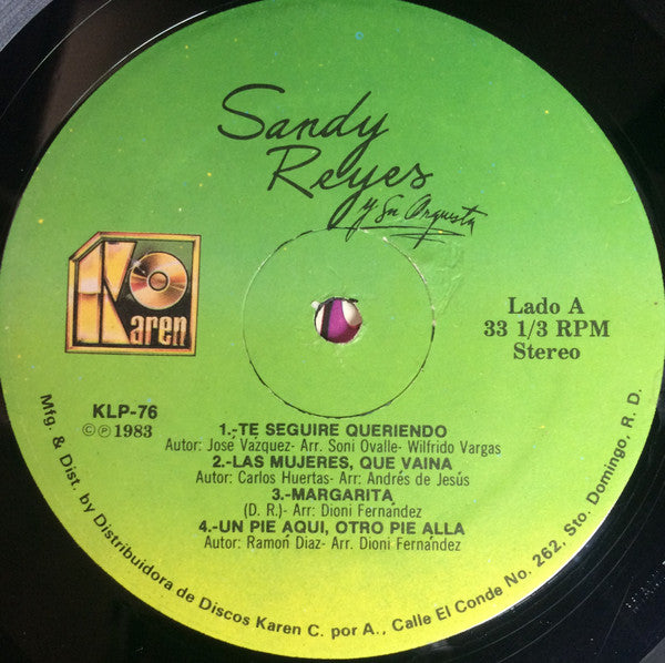 Sandy Reyes Y Su Orquesta : Sandy Reyes Y Su Orquesta (LP, Album)