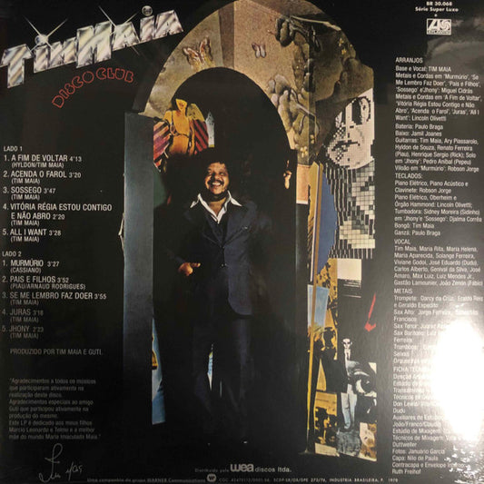 Tim Maia : Disco Club (LP, Album, RE)