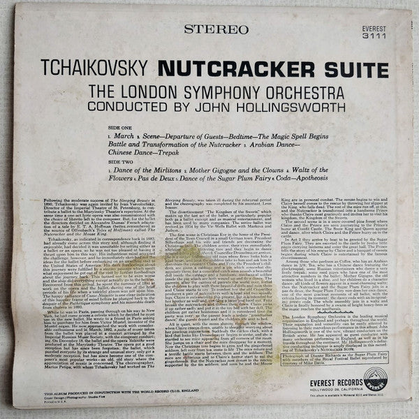 Pyotr Ilyich Tchaikovsky . Sinfonia Of London Conducted By John Hollingsworth : Nutcracker Suite (LP, Album, RE)