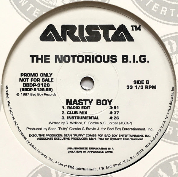 Notorious B.I.G. : Nasty Boy (12", Promo)