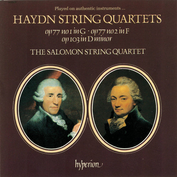 Joseph Haydn, The Salomon Quartet : String Quartets Opp. 77 /103 (CD)