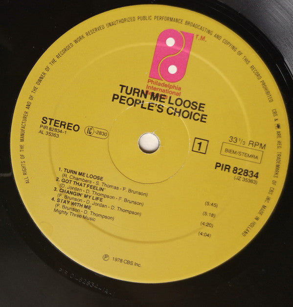 People's Choice : Turn Me Loose (LP, Album)