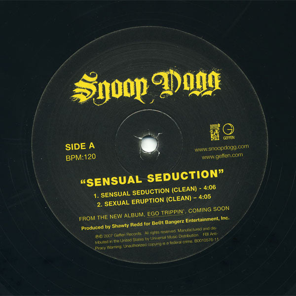 Snoop Dogg : Sensual Seduction (12")