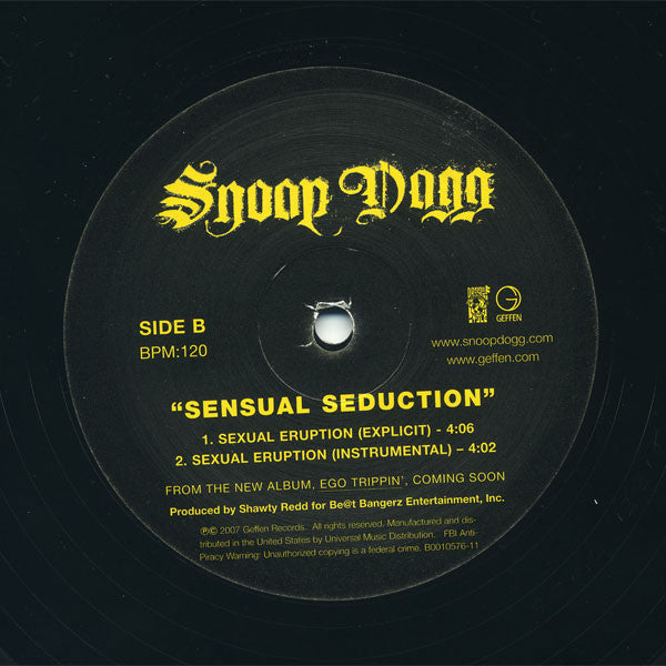 Snoop Dogg : Sensual Seduction (12")