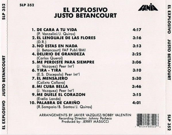 Justo Betancourt : El Explosivo (CD, Album)