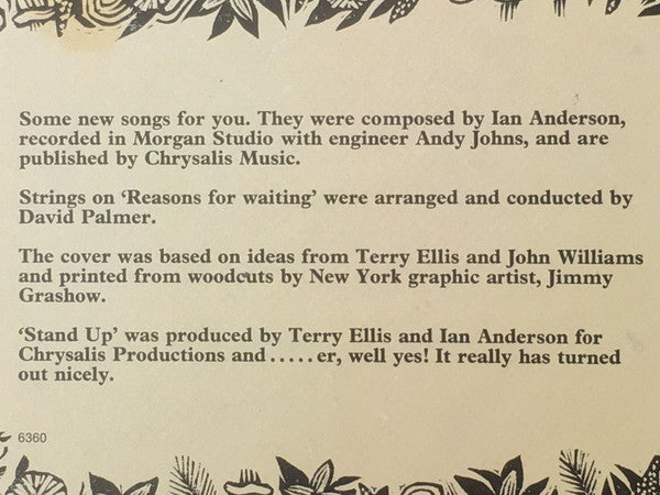 Jethro Tull : Stand Up (LP, Album, San)