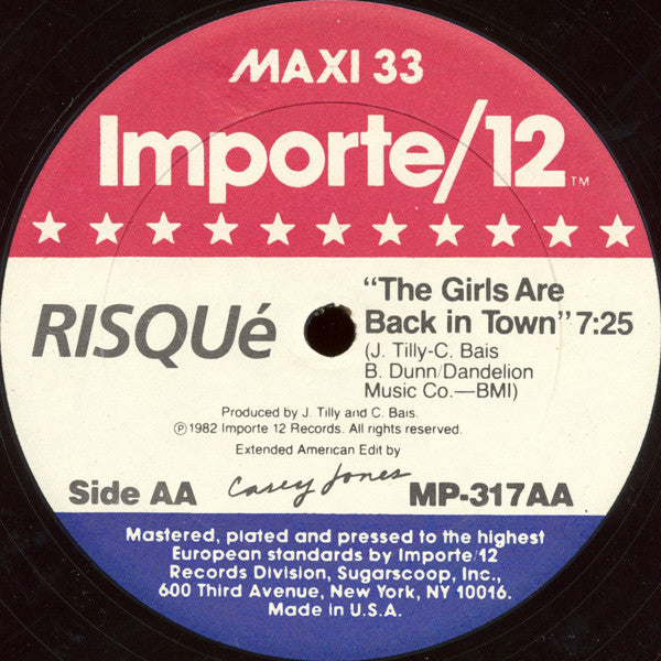 Risqué (2) : Starlight / The Girls Are Back In Town (12", Maxi)
