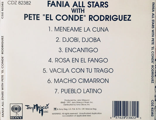 Fania All Stars With, Pete Rodriguez : Fania All Stars With Pete ''el Conde'' Rodriguez (CD, Comp)