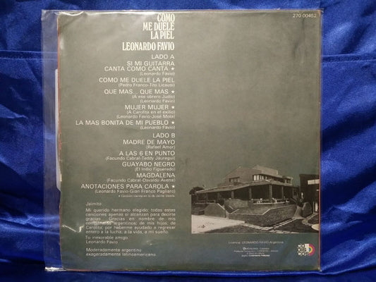 Leonardo Favio - Como Me Duele La Piel vinyl record, LP (Near Mint (NM or M-)) | Lulo Records