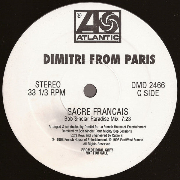 Dimitri From Paris : Sacré Français! (2x12", Promo)
