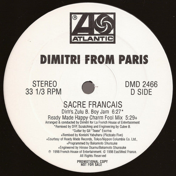 Dimitri From Paris : Sacré Français! (2x12", Promo)