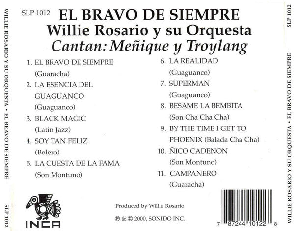 Willie Rosario Y Su Orquesta : El Bravo De Siempre (CD)