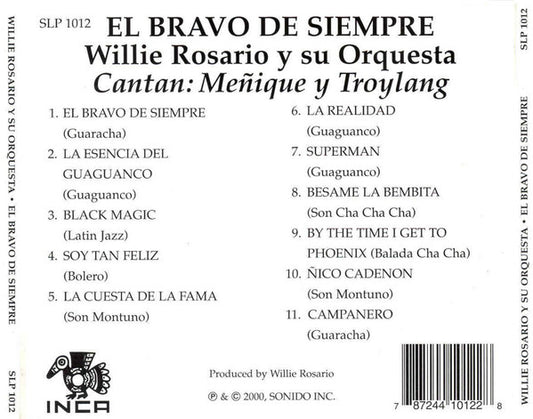 Willie Rosario Y Su Orquesta : El Bravo De Siempre (CD)